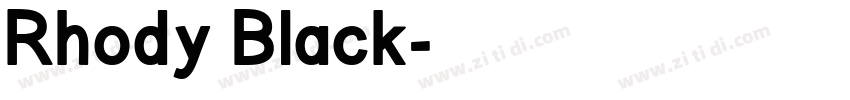Rhody Black字体转换